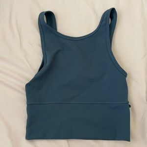lululemon power pivot tank iron blue